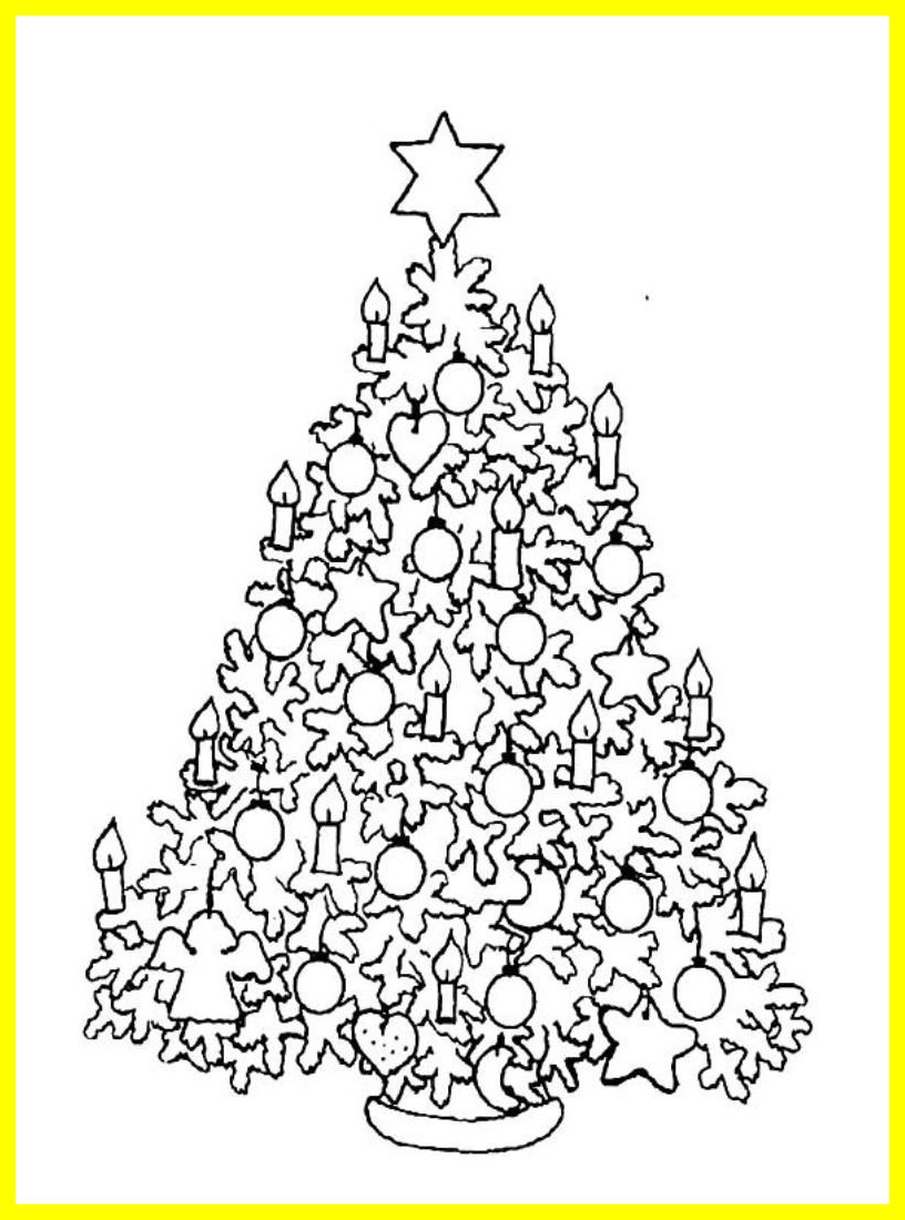 816x1100 Best Christmas Tree Coloring Pages Pics For Hard Ideas And Sheets