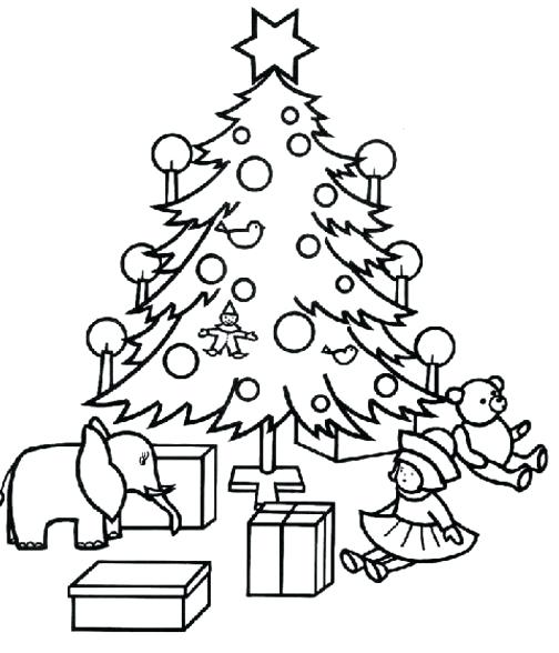 504x588 Christmas Coloring Pages For Kids Simple Christmas Tree Coloring