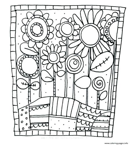 448x500 Simple Flower Coloring Pages Medium Size Of Flower Coloring Pages