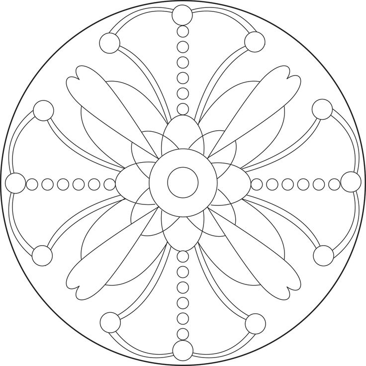 736x736 Simple Mandala Coloring Pages