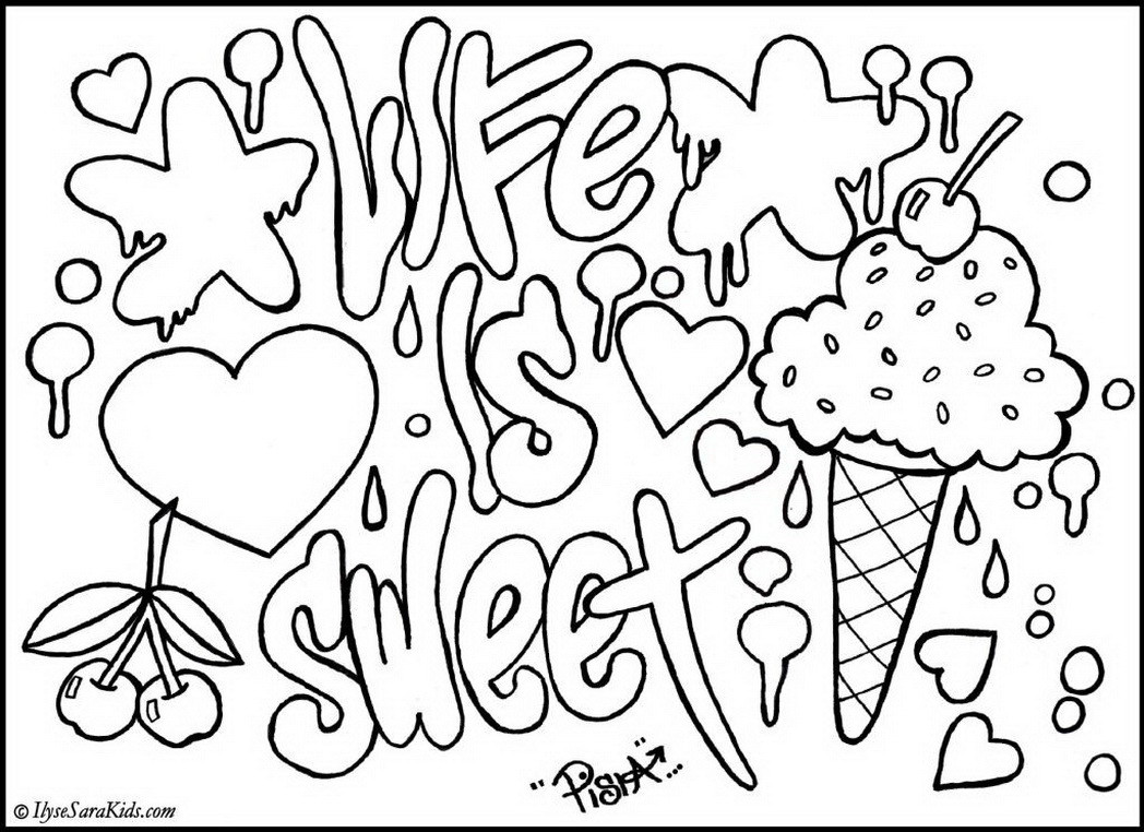 1048x762 Graffiti Coloring Pages Design Simple Designs Outstanding