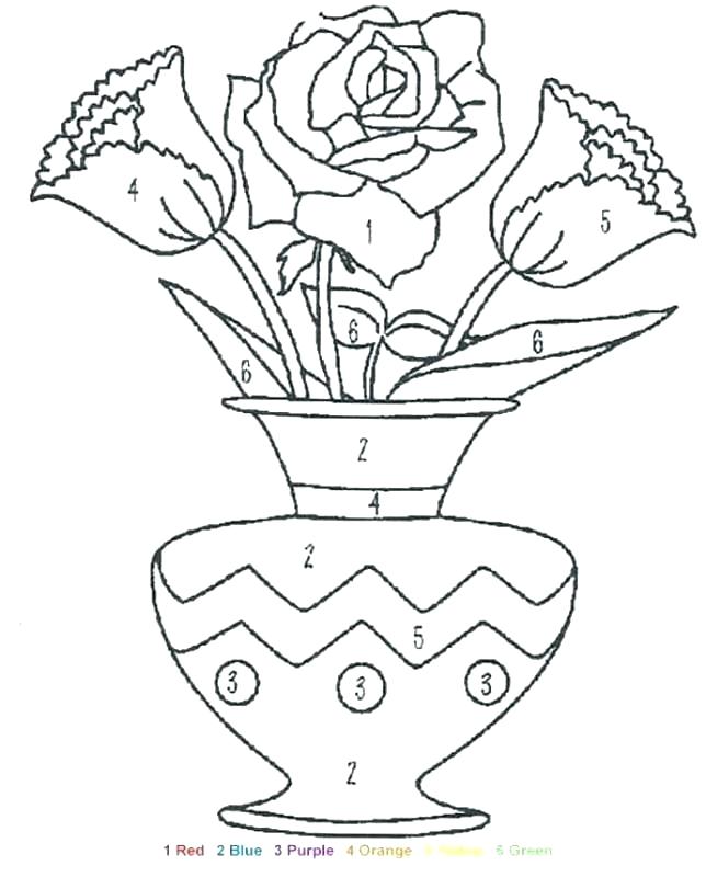 644x800 Simple Flower Coloring Pages Flower Color Pages Simple Flower