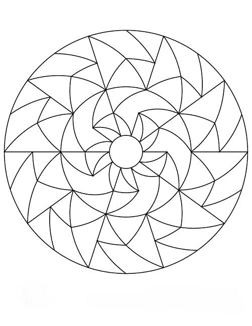 502x650 Mandala Coloring Pages Simple Design Mandala