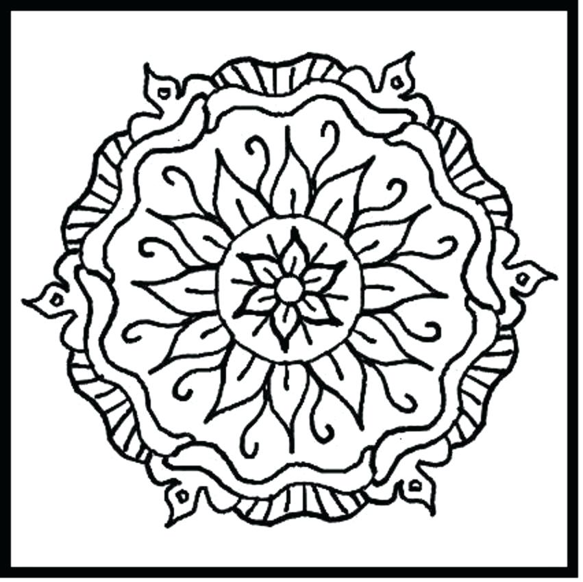 851x850 Designs Coloring Pages Simple Design Coloring Pages Free Mandalas