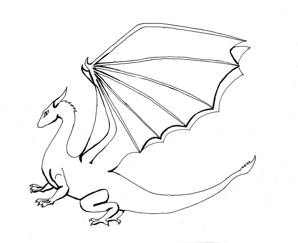 1045x850 Free Printable Dragon Coloring Pages Pictures Book With Draw
