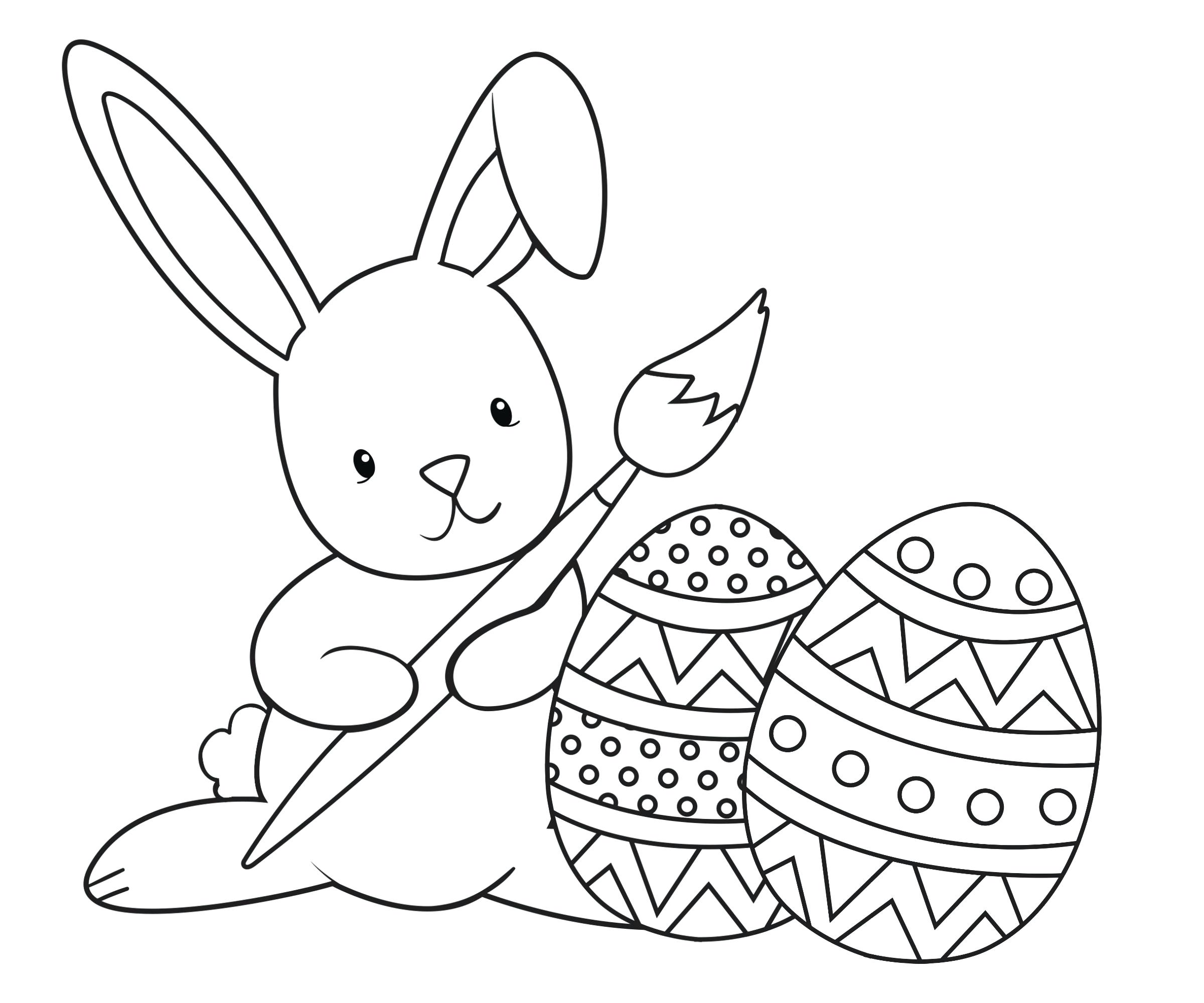 2400x2000 Coloring Pages Easter Bunny Coloring Pages To Print Page