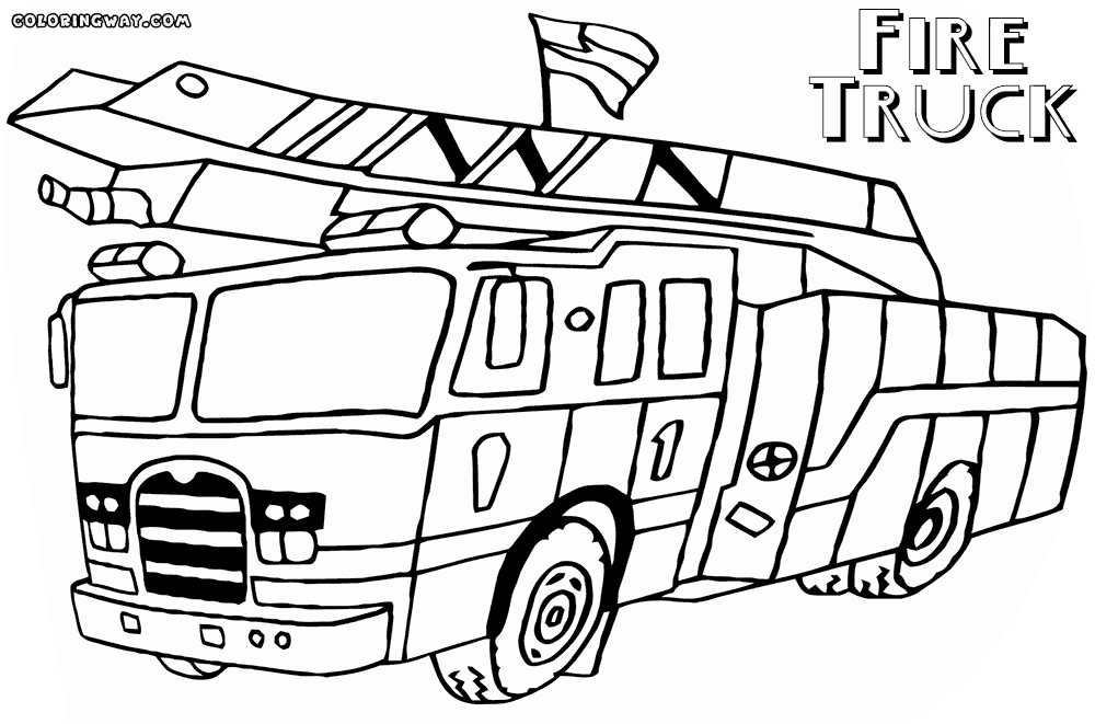 1000x661 Fire Truck Coloring Page Lovely Simple Fire Truck Coloring