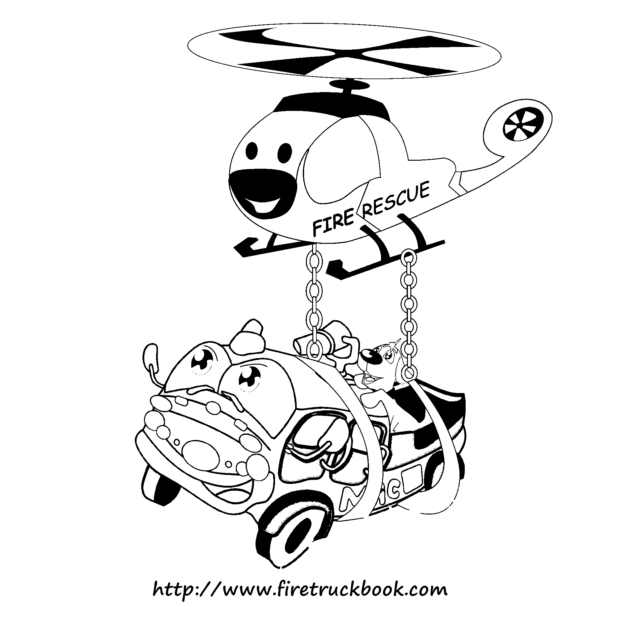 2000x2000 Fire Truck Coloring Pages