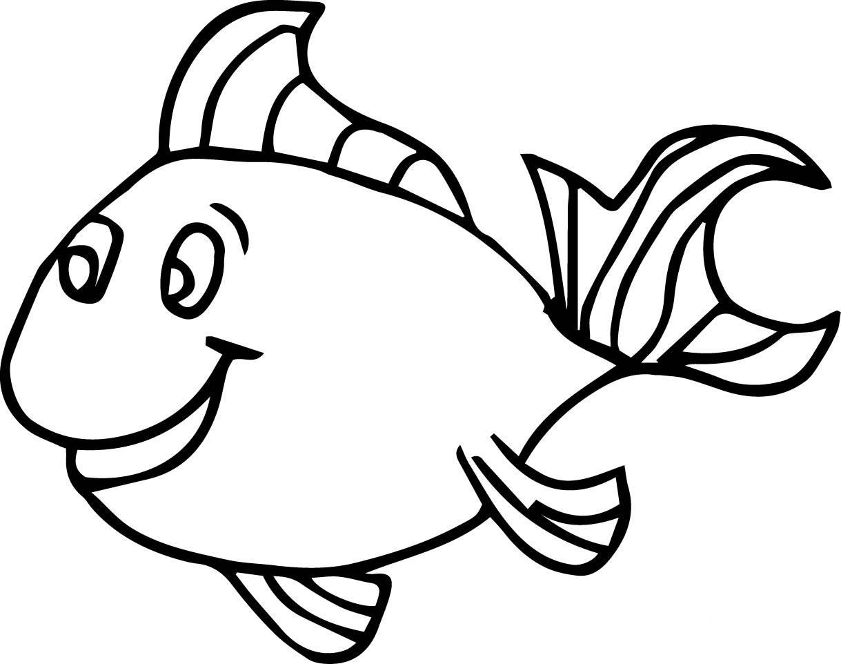1219x962 Fish Coloring Pages Kids Inside Pictures