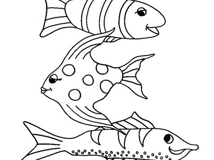 440x330 Fish Coloring Pages To Print Simple Fish Coloring Pages Small Fish