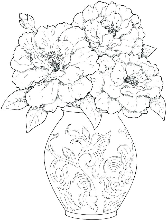 650x860 Flower Printable Coloring Pages Coloring Pages Flowers