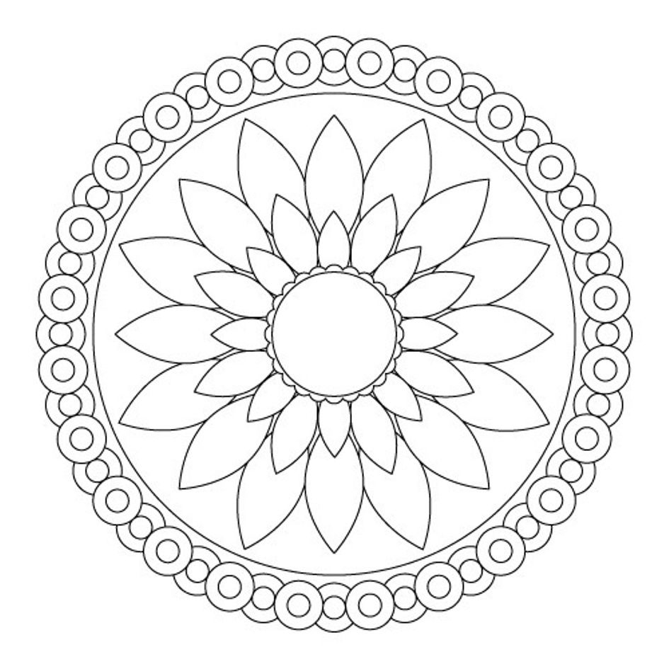 945x945 New Mandala Flower Coloring Pages Collection Printable Coloring