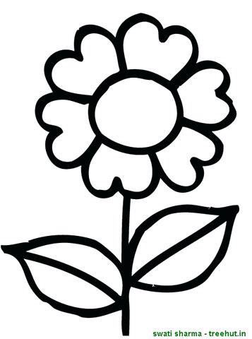 357x480 Beautiful Coloring Page Flower And Simple Flower Coloring Page