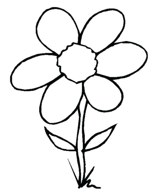 Simple Flower Coloring Pages at GetDrawings | Free download