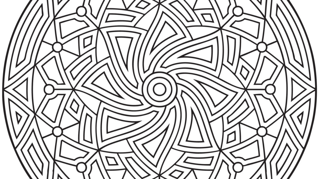 1024x576 Simple Geometric Coloring Book