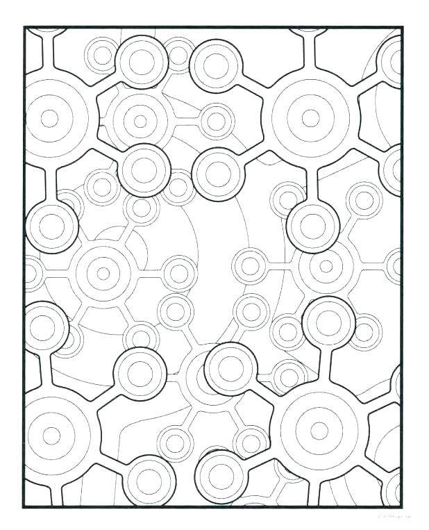 618x763 Geometric Design Coloring Sheets