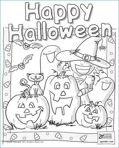 386x482 Halloween Coloring Pages For Toddlers