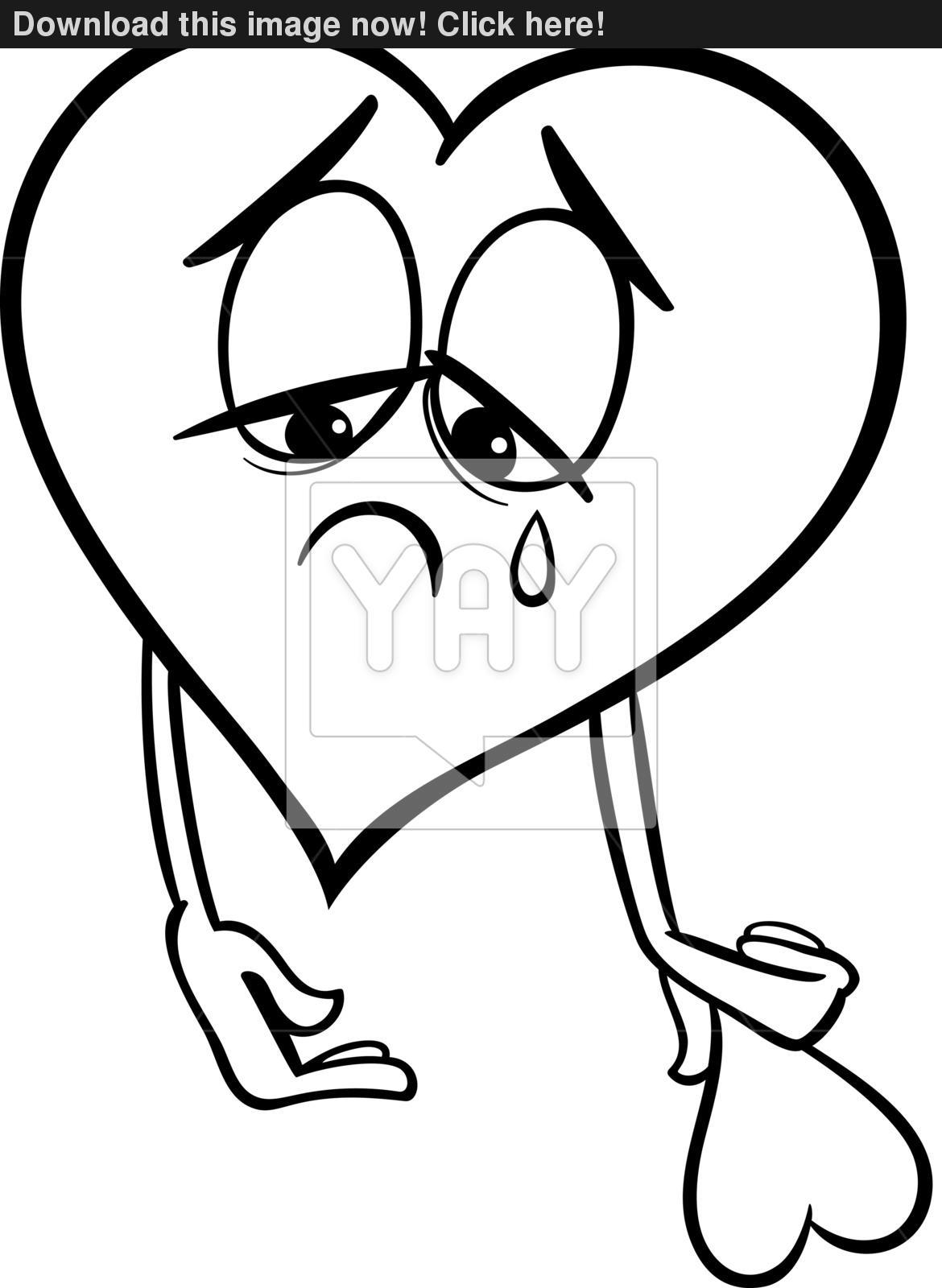 1170x1600 The Best Broken Heart Clipart Coloring Page Pencil And In Color