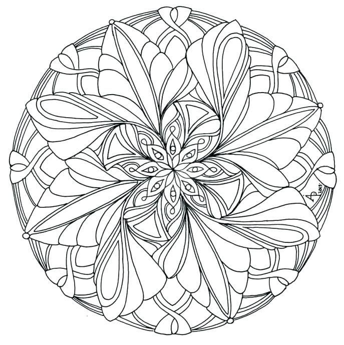687x689 Simple Mandalas To Color Easy Simple Mandala Coloring Pages Simple
