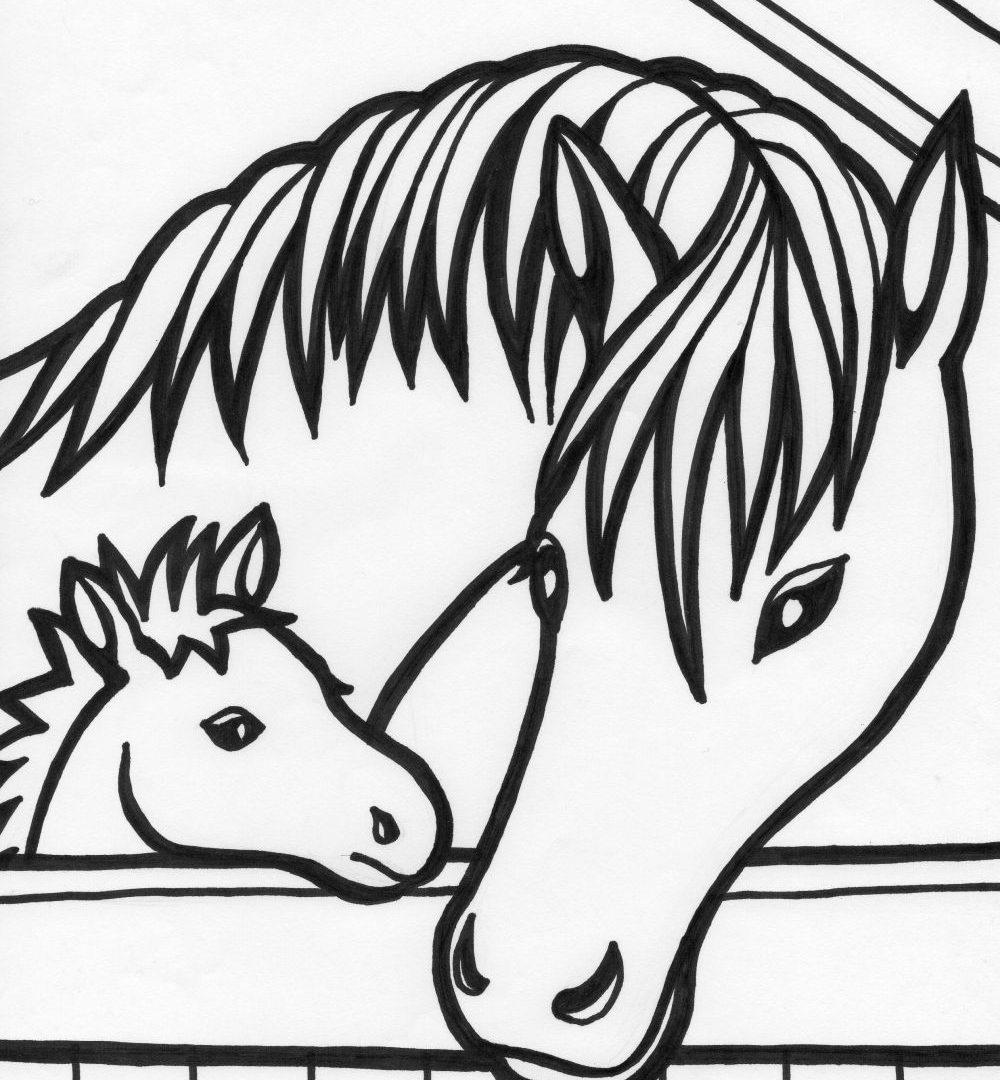1000x1080 Simple Horses Coloring Pages Cute Shetland Pony Page Realistic