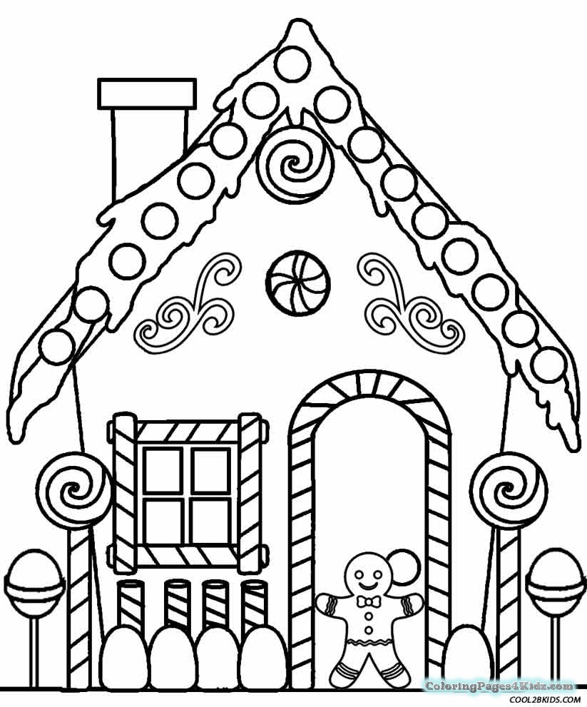 823x991 Simple Gingerbread House Coloring Pages Coloring Pages For Kids