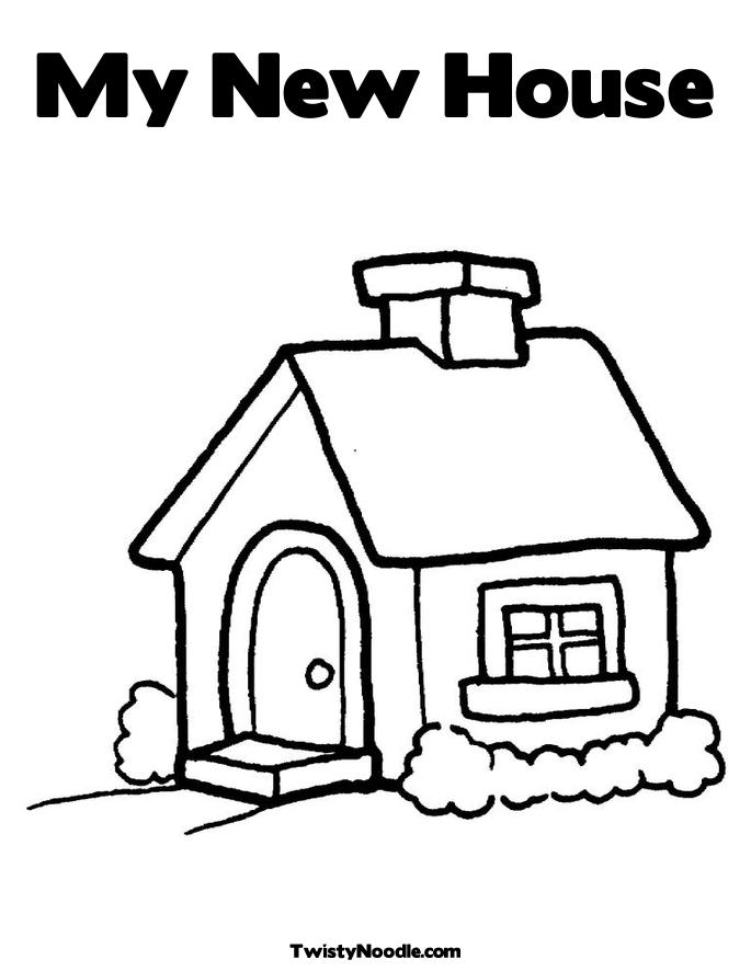 685x886 Simple House Coloring Pages