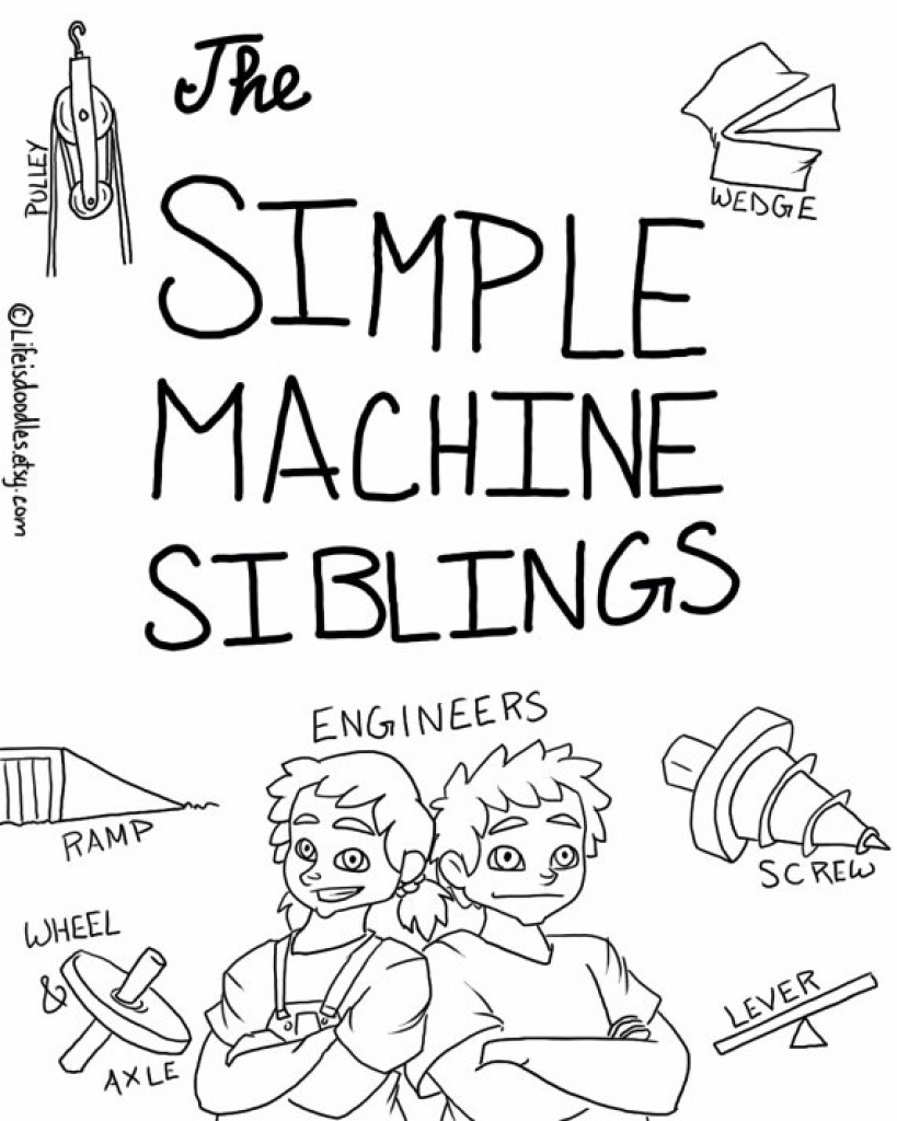 819x1024 Easy Simple Machines Coloring Pages Fresh Myownip Co