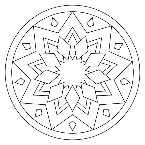 600x600 Simple Mandalas To Print And Color Mandala Coloring Pages Kids