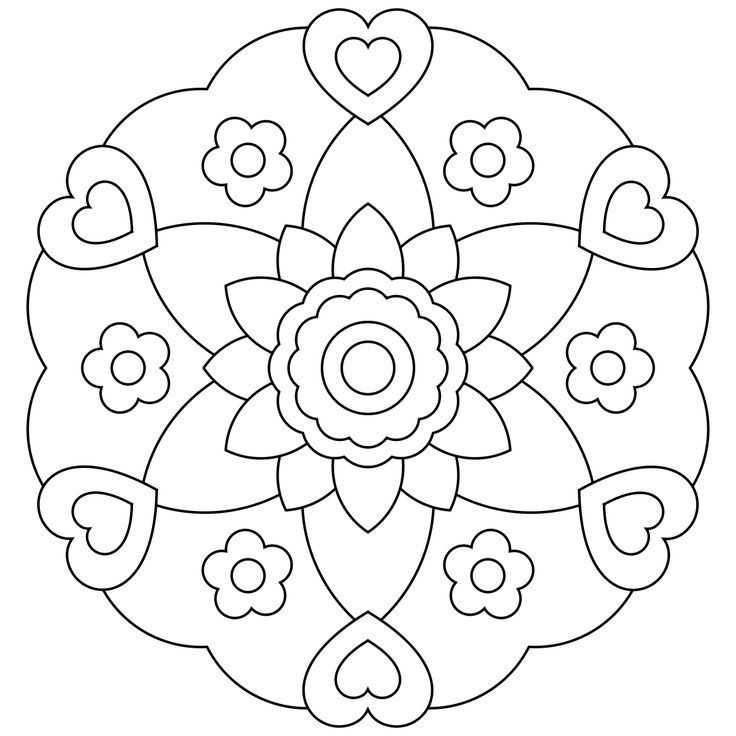 736x736 Simple Mandala Coloring Pages Kids Mandala Coloring Pages