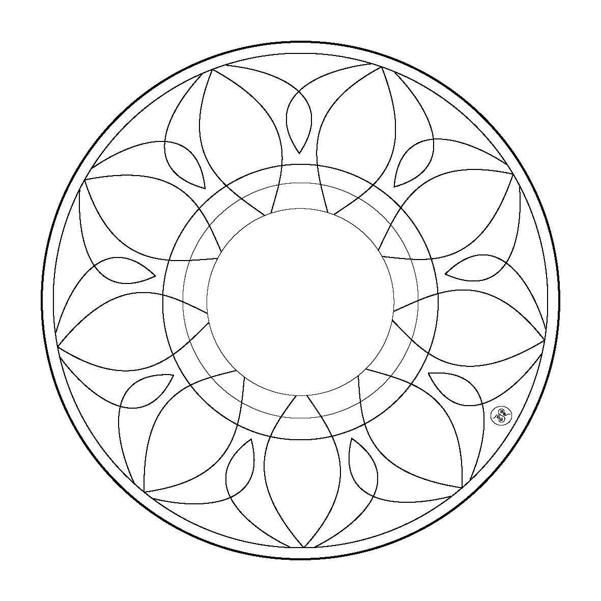 1181x1181 Fun Free Simple Mandala Coloring Pages