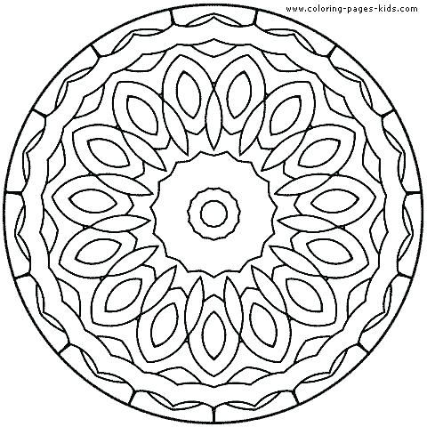 480x480 Simple Mandala Coloring Pages Mandala Coloring Pages For Kids