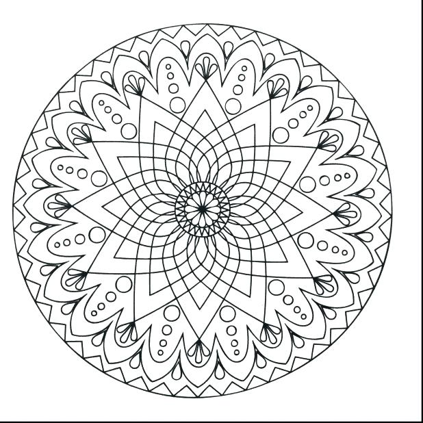 618x618 Printable Mandala Coloring Pages For Adults Stunning Simple