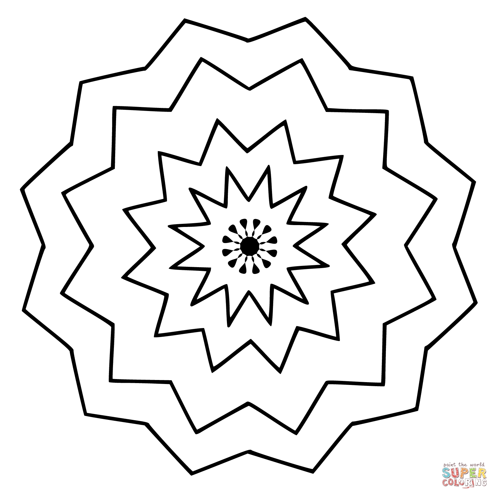 1600x1601 Printable Spectacular Flower Mandala Coloring Pages With Easy