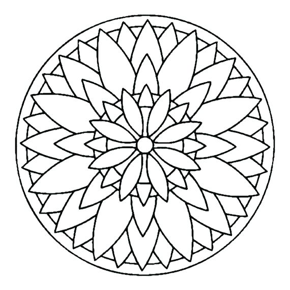 570x570 Simple Mandala Coloring Pages Coloring Pages Of Mandalas Animal