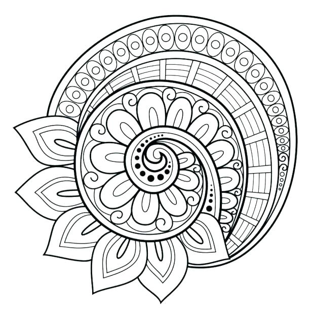 618x632 Hard Flower Coloring Pages Flower Mandala Coloring Pages Flower