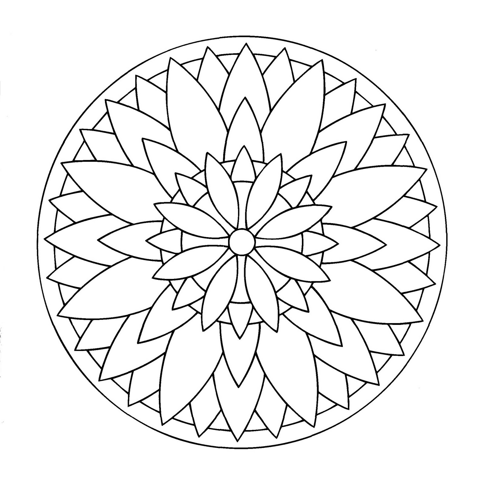 1600x1600 Mandala To Color Flowers Vegetation To Print