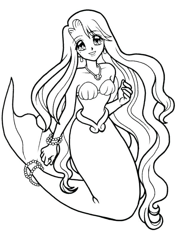 600x800 Coloring Pages Of Ariel Simple Mermaid Pictures To Color Little