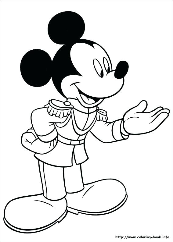 567x794 Simple Coloring Book Pages Mickey Mouse Images To Color Mickey