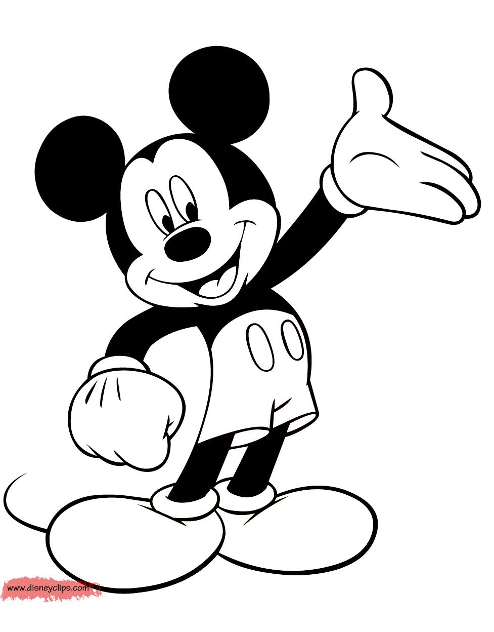 977x1248 Simple Mickey Mouse Coloring Pages Simple Colorings