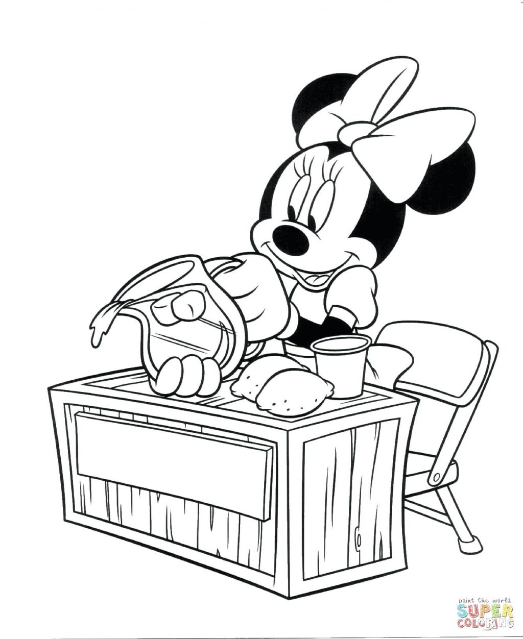 1024x1252 Coloring Pages Minnie Mouse Coloring Page Is Making Lemon Free