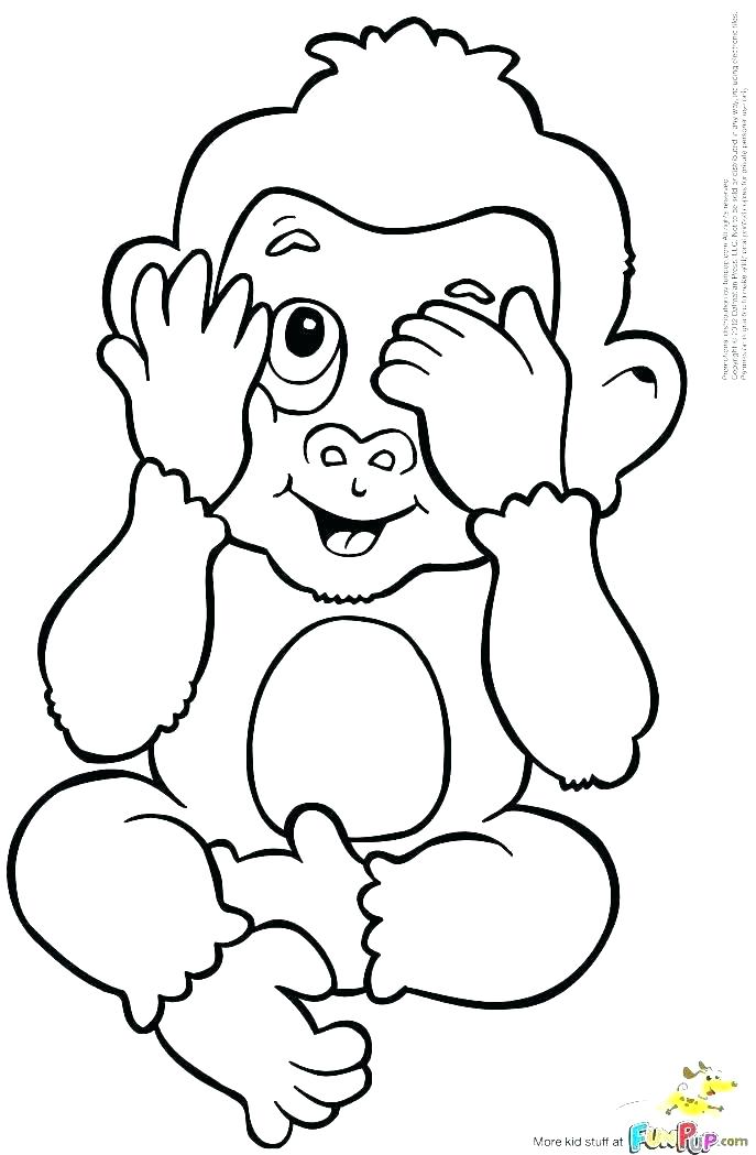 687x1049 Cute Baby Monkey Coloring Pages Cute Baby Monkey Coloring Pages