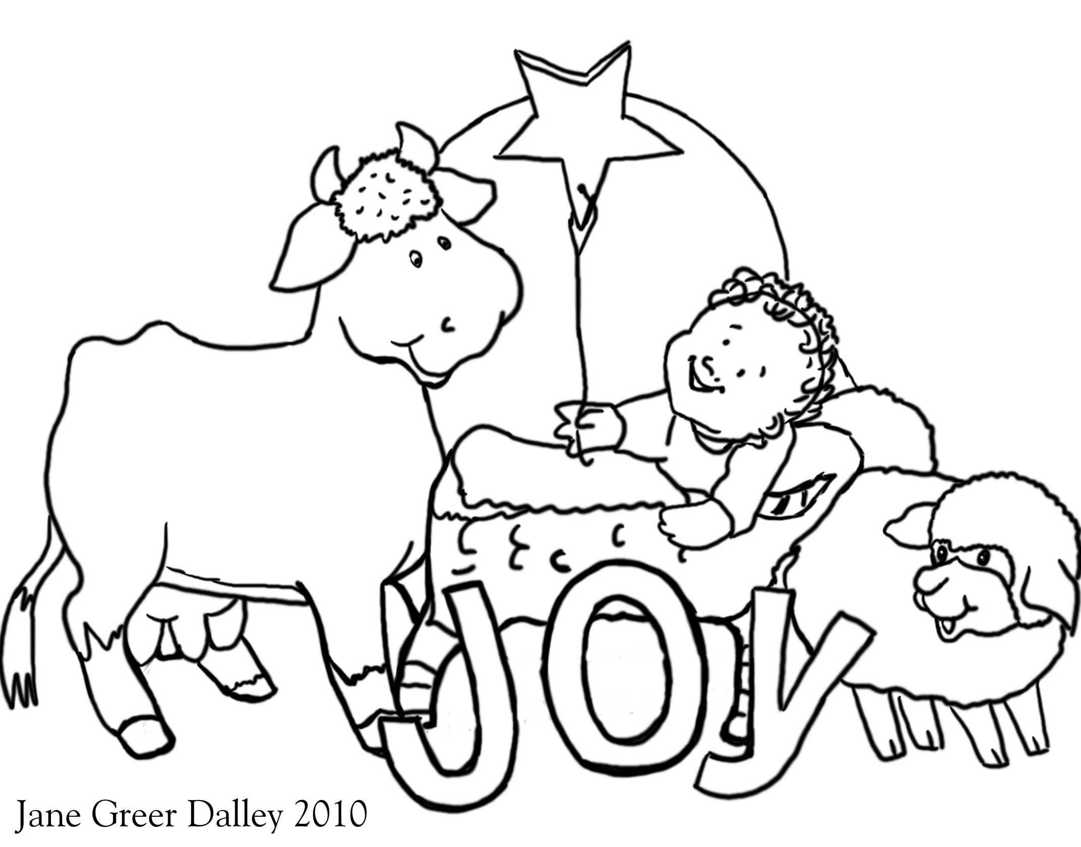 2143x1679 Simple Nativity Coloring Pages Simple Colorings