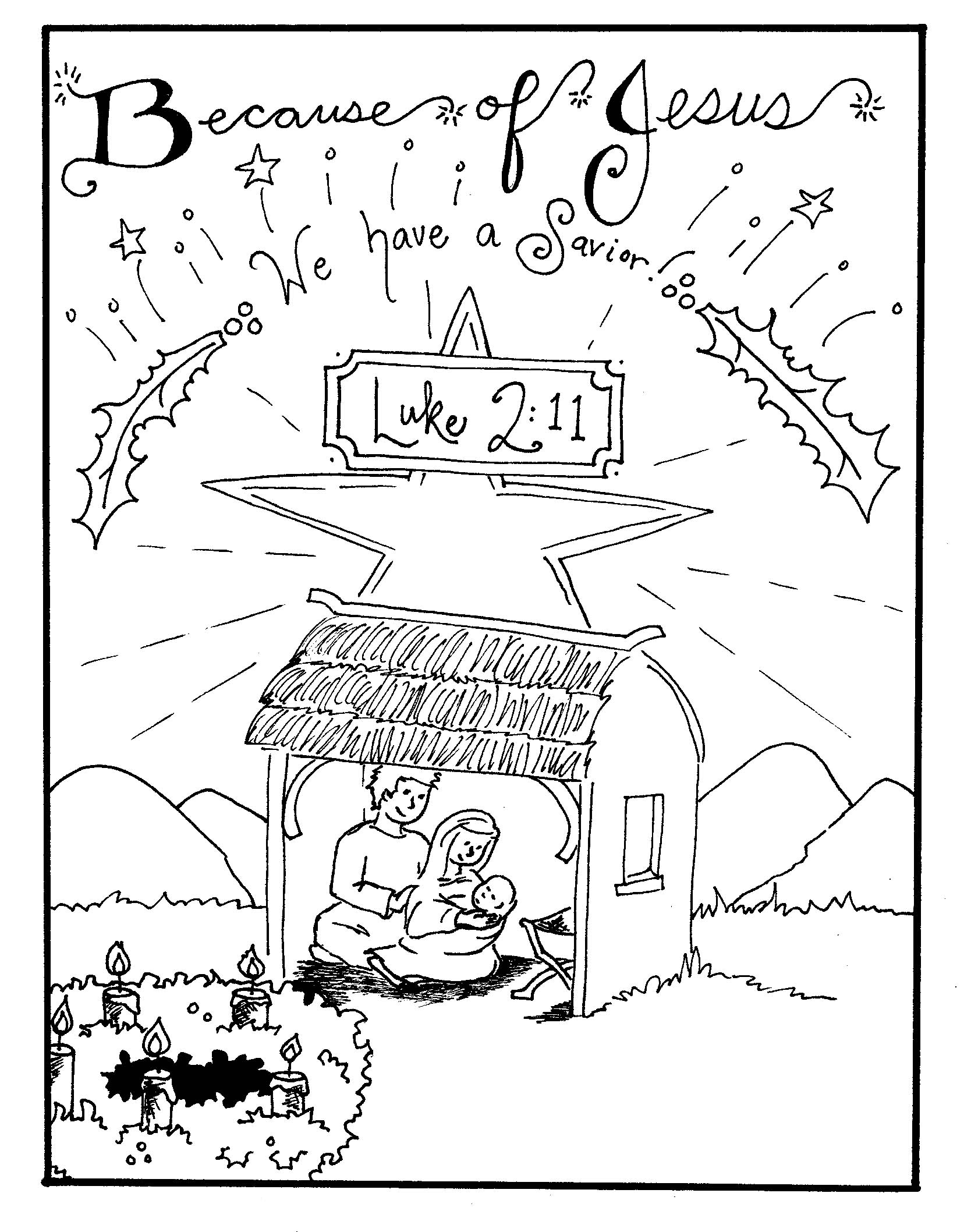 1668x2116 Revealing Nativity Scene Coloring Pages Free P