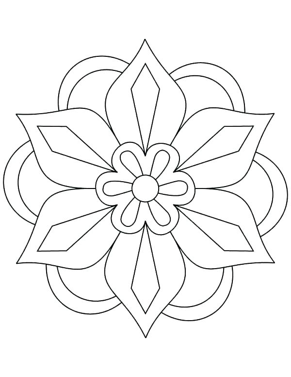 600x776 Geometric Patterns Coloring Pages Geometric Pattern Coloring Pages
