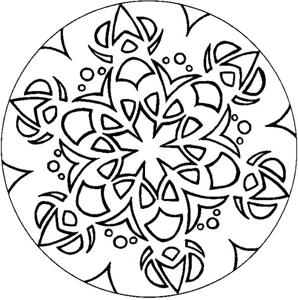 600x603 Geometric Pattern Coloring Pages For Adults