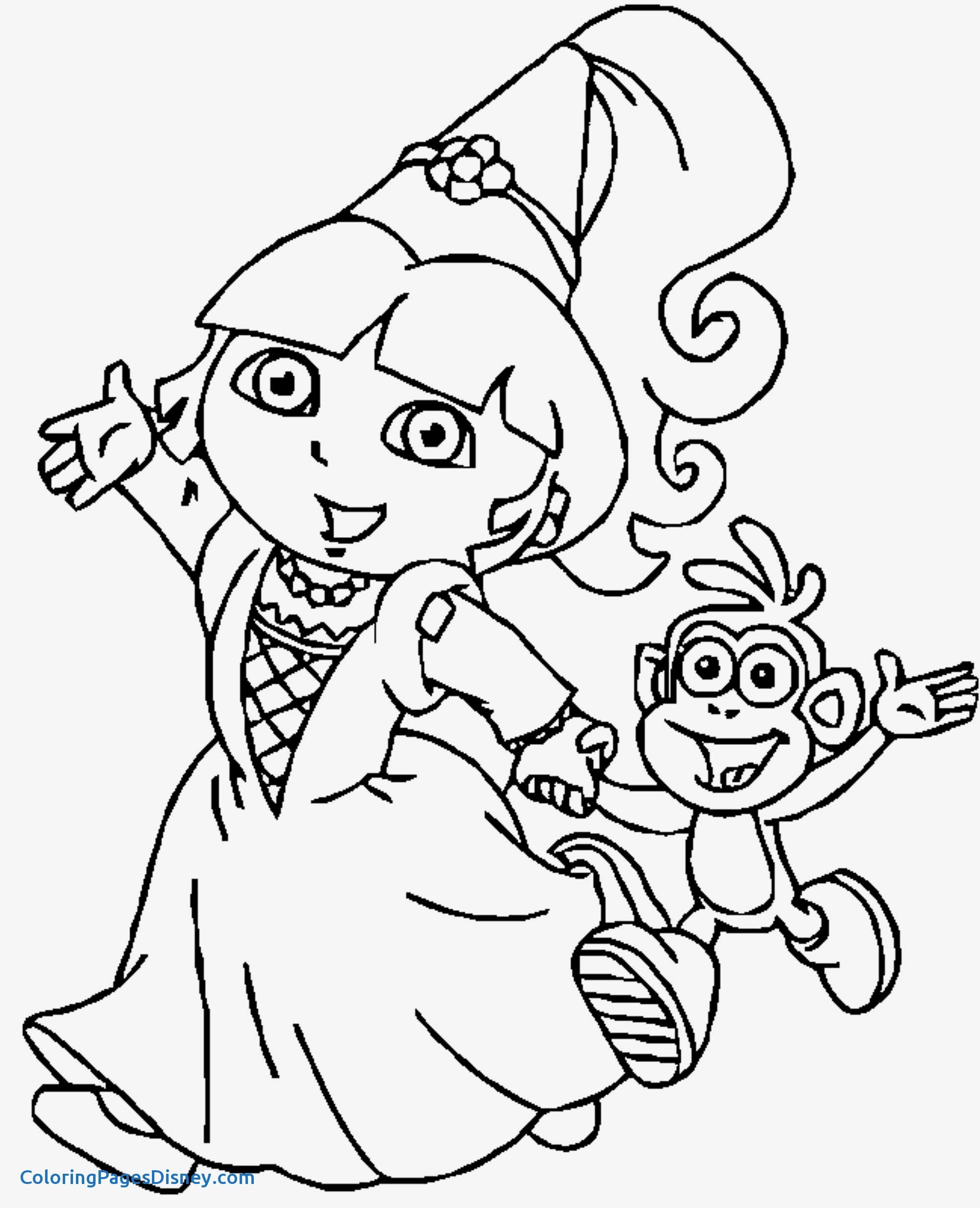 2000x2465 Dora The Explorer Coloring Pages Awesome Simple Dora Princess