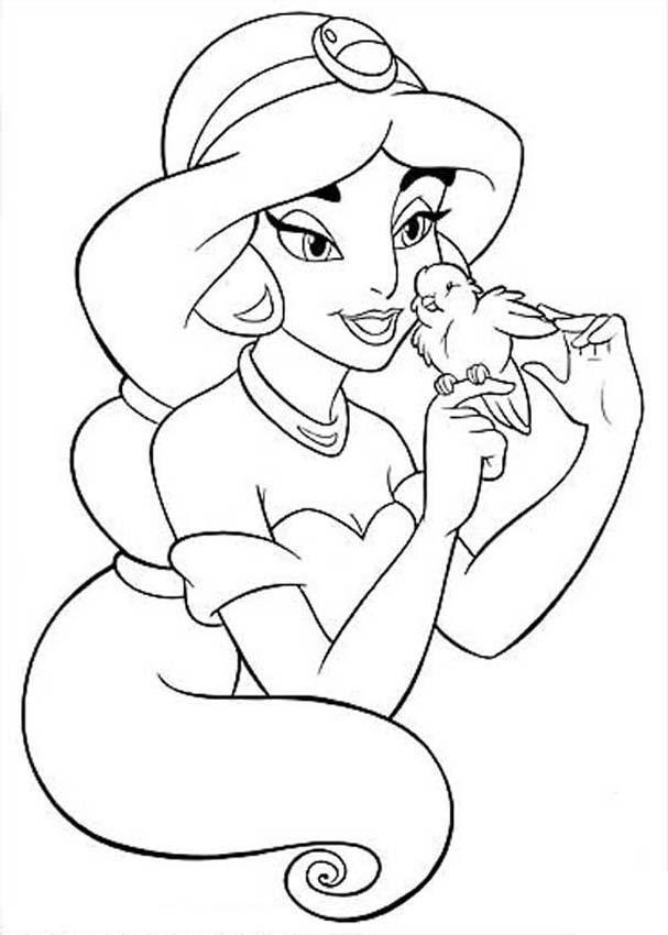 607x850 Free Printable Disney Princess Coloring Pages For Kids