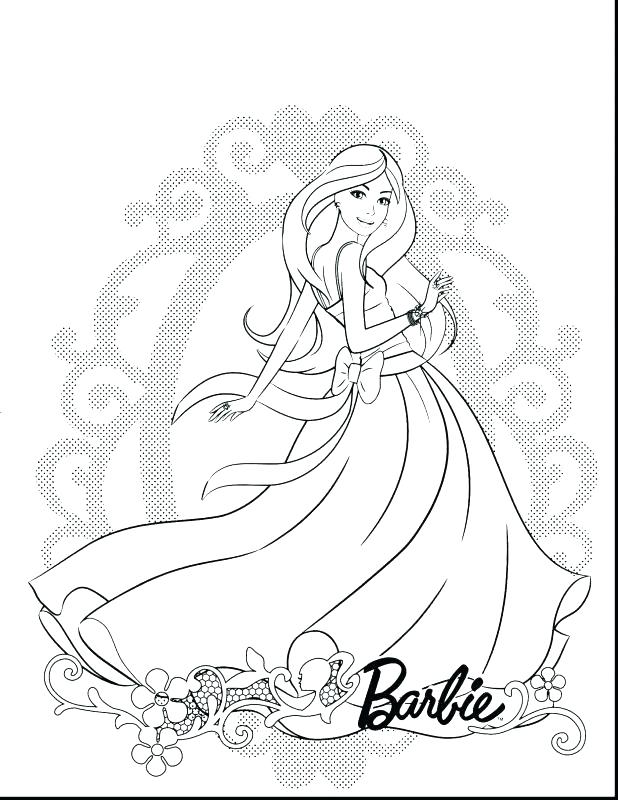618x800 Mesmerizing Fairy Princess Coloring Pages Barbie Printable