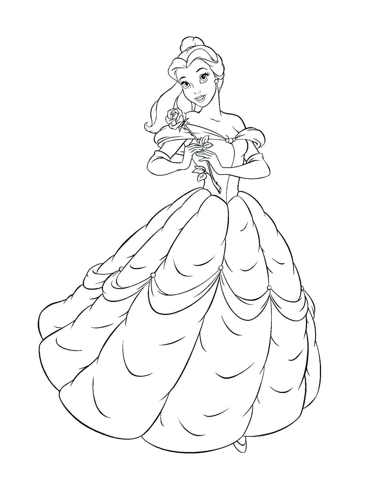 1236x1600 Simple With Disney Princess Coloring Pages Within