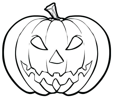 450x404 Simple Halloween Coloring Pages